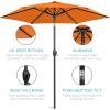 image:imageBest Choice Products 75ft HeavyDuty Round Outdoor Market Table Patio Umbrella wSteel Pole Push Button Tilt Easy Crank Lift  RedOrange