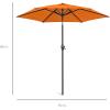 image:imageBest Choice Products 75ft HeavyDuty Round Outdoor Market Table Patio Umbrella wSteel Pole Push Button Tilt Easy Crank Lift  RedOrange