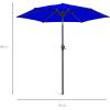 image:imageBest Choice Products 75ft HeavyDuty Round Outdoor Market Table Patio Umbrella wSteel Pole Push Button Tilt Easy Crank Lift  RedResort Blue