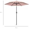 image:imageBest Choice Products 75ft HeavyDuty Round Outdoor Market Table Patio Umbrella wSteel Pole Push Button Tilt Easy Crank Lift  RedRose Quartz