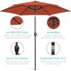 image:imageBest Choice Products 75ft HeavyDuty Round Outdoor Market Table Patio Umbrella wSteel Pole Push Button Tilt Easy Crank Lift  RedRust