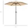 image:imageBest Choice Products 75ft HeavyDuty Round Outdoor Market Table Patio Umbrella wSteel Pole Push Button Tilt Easy Crank Lift  RedSand