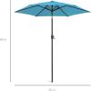 image:imageBest Choice Products 75ft HeavyDuty Round Outdoor Market Table Patio Umbrella wSteel Pole Push Button Tilt Easy Crank Lift  RedSky Blue