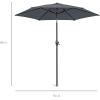 image:imageBest Choice Products 75ft HeavyDuty Round Outdoor Market Table Patio Umbrella wSteel Pole Push Button Tilt Easy Crank Lift  RedSlate