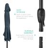 image:imageBest Choice Products 75ft HeavyDuty Round Outdoor Market Table Patio Umbrella wSteel Pole Push Button Tilt Easy Crank Lift  RedSlate Blue