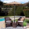 image:imageBest Choice Products 75ft HeavyDuty Round Outdoor Market Table Patio Umbrella wSteel Pole Push Button Tilt Easy Crank Lift  RedTan