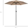 image:imageBest Choice Products 75ft HeavyDuty Round Outdoor Market Table Patio Umbrella wSteel Pole Push Button Tilt Easy Crank Lift  RedTan