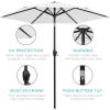 image:imageBest Choice Products 75ft HeavyDuty Round Outdoor Market Table Patio Umbrella wSteel Pole Push Button Tilt Easy Crank Lift  RedWhite