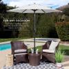 image:imageBest Choice Products 75ft HeavyDuty Round Outdoor Market Table Patio Umbrella wSteel Pole Push Button Tilt Easy Crank Lift  RedWhite