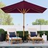 image:imageBest Choice Products 9ft Deep Square Solar Powered LED Lighted Patio Umbrella wWoodgrain Pattern UVResistant Fabric Hand Crank  Navy BlueBurgundy