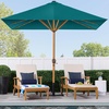 image:imageBest Choice Products 9ft Deep Square Solar Powered LED Lighted Patio Umbrella wWoodgrain Pattern UVResistant Fabric Hand Crank  Navy BlueCerulean