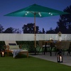 image:imageBest Choice Products 9ft Deep Square Solar Powered LED Lighted Patio Umbrella wWoodgrain Pattern UVResistant Fabric Hand Crank  Navy BlueCerulean