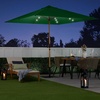 image:imageBest Choice Products 9ft Deep Square Solar Powered LED Lighted Patio Umbrella wWoodgrain Pattern UVResistant Fabric Hand Crank  Navy BlueGreen