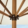 image:imageBest Choice Products 9ft Deep Square Solar Powered LED Lighted Patio Umbrella wWoodgrain Pattern UVResistant Fabric Hand Crank  Navy BlueIvory