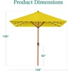 image:imageBest Choice Products 9ft Deep Square Solar Powered LED Lighted Patio Umbrella wWoodgrain Pattern UVResistant Fabric Hand Crank  Navy BlueYellow