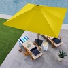 image:imageBest Choice Products 9ft Deep Square Solar Powered LED Lighted Patio Umbrella wWoodgrain Pattern UVResistant Fabric Hand Crank  Navy BlueYellow