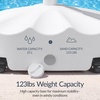image:imageBest Choice Products 123lb Capacity Fillable Mobile Umbrella Base Heavy Duty Market Stand for Patio Deck Poolside Easy to move w 4 wheels  Wavy Design  BlackWhite