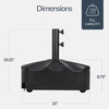 image:imageBest Choice Products 123lb Capacity Fillable Mobile Umbrella Base Heavy Duty Market Stand for Patio Deck Poolside Easy to move w 4 wheels  Wavy Design  BlackBlack