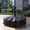 image:imageBest Choice Products 123lb Capacity Fillable Mobile Umbrella Base Heavy Duty Market Stand for Patio Deck Poolside Easy to move w 4 wheels  Wavy Design  BlackBlack