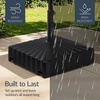 image:imageBest Choice Products 123lb Capacity Fillable Mobile Umbrella Base Heavy Duty Market Stand for Patio Deck Poolside w 4 Wheels 2 Locks 2 Knobs WindResistant Scallop Design  BlackBlack