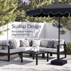 image:imageBest Choice Products 123lb Capacity Fillable Mobile Umbrella Base Heavy Duty Market Stand for Patio Deck Poolside w 4 Wheels 2 Locks 2 Knobs WindResistant Scallop Design  BlackBlack