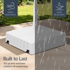 image:imageBest Choice Products 123lb Capacity Fillable Mobile Umbrella Base Heavy Duty Market Stand for Patio Deck Poolside w 4 Wheels 2 Locks 2 Knobs WindResistant Scallop Design  BlackWhite