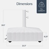 image:imageBest Choice Products 123lb Capacity Fillable Mobile Umbrella Base Heavy Duty Market Stand for Patio Deck Poolside w 4 Wheels 2 Locks 2 Knobs WindResistant Scallop Design  BlackWhite