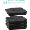 image:imageBest Choice Products 4Piece Cantilever Offset Patio Umbrella Base Weight Set HeavyDuty Fillable Stand Plates for Water or Sand EasyFill Spouts Wood Grain Finish  BlackBlack