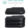 image:imageBest Choice Products 4Piece Cantilever Offset Patio Umbrella Base Weight Set HeavyDuty Fillable Stand Plates for Water or Sand EasyFill Spouts Wood Grain Finish  BlackBlack Faux Wicker