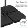 image:imageBest Choice Products 4Piece Cantilever Offset Patio Umbrella Base Weight Set HeavyDuty Fillable Stand Plates for Water or Sand EasyFill Spouts Wood Grain Finish  BlackWood Grain Black