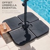 image:imageBest Choice Products 4Piece Cantilever Offset Patio Umbrella Base Weight Set HeavyDuty Fillable Stand Plates for Water or Sand EasyFill Spouts Wood Grain Finish  BlackBlack