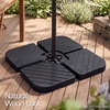 image:imageBest Choice Products 4Piece Cantilever Offset Patio Umbrella Base Weight Set HeavyDuty Fillable Stand Plates for Water or Sand EasyFill Spouts Wood Grain Finish  BlackWood Grain Black