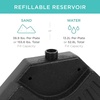 image:imageBest Choice Products 4Piece Cantilever Offset Patio Umbrella Base Weight Set HeavyDuty Fillable Stand Plates for Water or Sand EasyFill Spouts Wood Grain Finish  BlackBlack