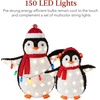 image:imageBest Choice Products 5Ft Lighted Penguin Family 210 LED Lights XL Pop Up Outdoor Christmas Yard Decoration with Storage Bag 2Piece Large Black White Red OrangeRed