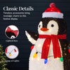 image:imageBest Choice Products 5Ft Lighted Penguin Family 210 LED Lights XL Pop Up Outdoor Christmas Yard Decoration with Storage Bag 2Piece Large Black White Red OrangeRed