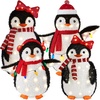 image:imageBest Choice Products 5Ft Lighted Penguin Family 210 LED Lights XL Pop Up Outdoor Christmas Yard Decoration with Storage Bag 2Piece Large Black White Red OrangeRed