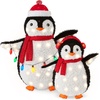 image:imageBest Choice Products 5Ft Lighted Penguin Family 210 LED Lights XL Pop Up Outdoor Christmas Yard Decoration with Storage Bag 2Piece Large Black White Red OrangeRed
