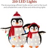 image:imageBest Choice Products 5Ft Lighted Penguin Family 210 LED Lights XL Pop Up Outdoor Christmas Yard Decoration with Storage Bag 2Piece Large Black White Red OrangeRed