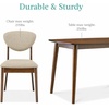 image:imageBest Choice Products 5Piece Dining Set Compact MidCentury Modern Table amp Chair Set for Home Apartment w 4 Chairs Padded Seats amp Backrests Wooden Frame  WalnutOatmealWalnutOatmeal