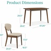 image:imageBest Choice Products 5Piece Dining Set Compact MidCentury Modern Table amp Chair Set for Home Apartment w 4 Chairs Padded Seats amp Backrests Wooden Frame  WalnutOatmealWalnutOatmeal