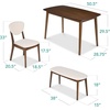 image:imageBest Choice Products 5Piece Dining Set Compact MidCentury Modern Table amp Chair Set for Home Apartment w 4 Chairs Padded Seats amp Backrests Wooden Frame  WalnutOatmealWalnutCream