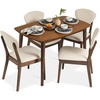 image:imageBest Choice Products 5Piece Dining Set Compact MidCentury Modern Table amp Chair Set for Home Apartment w 4 Chairs Padded Seats amp Backrests Wooden Frame  WalnutOatmealWalnutCream