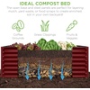 image:imageBest Choice Products 6x3x2ft Outdoor Metal Raised Garden Bed Deep Root Box Planter for Vegetables Flowers Herbs 269 Gallon Capacity 100 Non Toxic Materials  Gun MetalRoyal Red