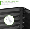 image:imageBest Choice Products 6x3x2ft Outdoor Metal Raised Garden Bed Deep Root Box Planter for Vegetables Flowers Herbs 269 Gallon Capacity 100 Non Toxic Materials  Gun MetalGray
