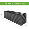 image:imageBest Choice Products 6x3x2ft Outdoor Metal Raised Garden Bed Deep Root Box Planter for Vegetables Flowers Herbs 269 Gallon Capacity 100 Non Toxic Materials  Gun MetalGray
