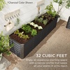 image:imageBest Choice Products 6x3x2ft Outdoor Metal Raised Garden Bed Deep Root Box Planter for Vegetables Flowers Herbs 269 Gallon Capacity 100 Non Toxic Materials  Gun MetalBlack