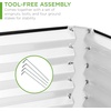 image:imageBest Choice Products 6x3x2ft Outdoor Metal Raised Garden Bed Deep Root Box Planter for Vegetables Flowers Herbs 269 Gallon Capacity 100 Non Toxic Materials  Gun MetalWhite