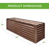 image:imageBest Choice Products 6x3x2ft Outdoor Metal Raised Garden Bed Deep Root Box Planter for Vegetables Flowers Herbs 269 Gallon Capacity 100 Non Toxic Materials  Gun MetalDark Brown