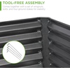 image:imageBest Choice Products 6x3x2ft Outdoor Metal Raised Garden Bed Deep Root Box Planter for Vegetables Flowers Herbs 269 Gallon Capacity 100 Non Toxic Materials  Gun MetalGun Metal