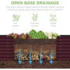 image:imageBest Choice Products 6x3x2ft Outdoor Metal Raised Garden Bed Deep Root Box Planter for Vegetables Flowers Herbs 269 Gallon Capacity 100 Non Toxic Materials  Gun MetalBurgundy
